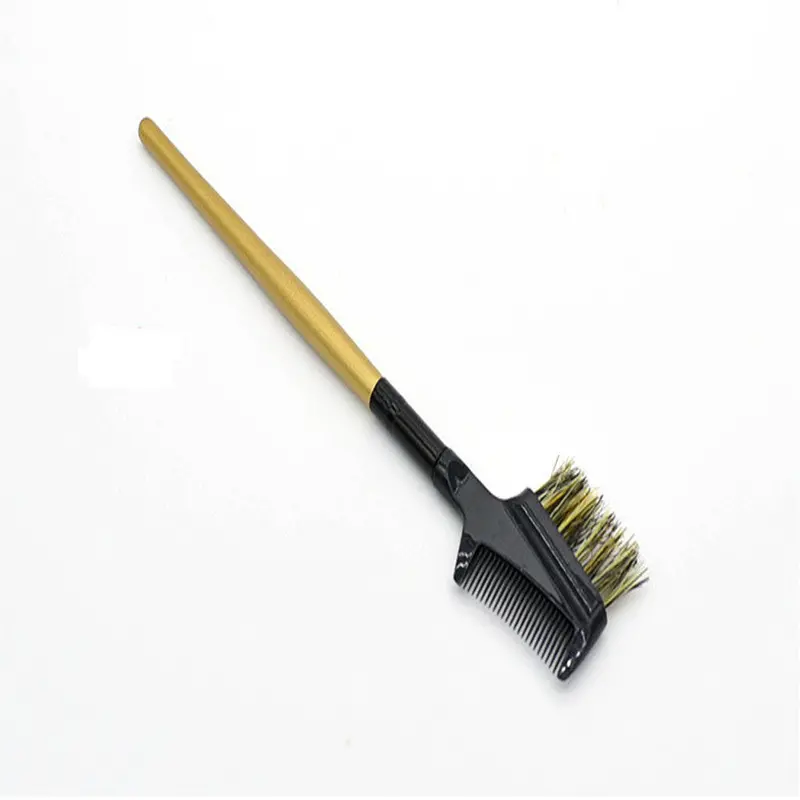 Professional Eyebrow Eyelash Dual-Comb Extension Brush Metal Comb Cosmetic Makeup Brushes Cleaner Cleaningtool 2
