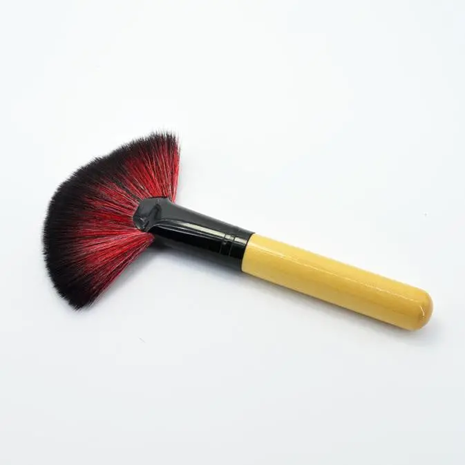 Professional Gujhui Long Fan-Shaped Makeup Brushes Powder Foundation Blending Brush Makeup Brush Maquillage Cosmetics Tool Kit 2