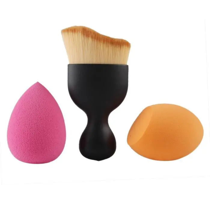 Professional Makeup Brushes Eye Shadow Contour Makeup Brush+2Pc Sponges Powder Foundation Ovale Maquiagem Cosmetics 1