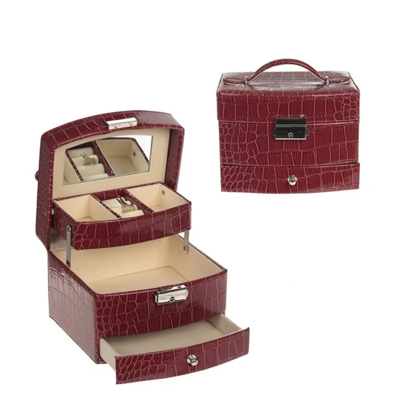 Professional Pu Storage Box Jewelry Boxes Cosmetic Travel Folding Case Multilayer 89661 1