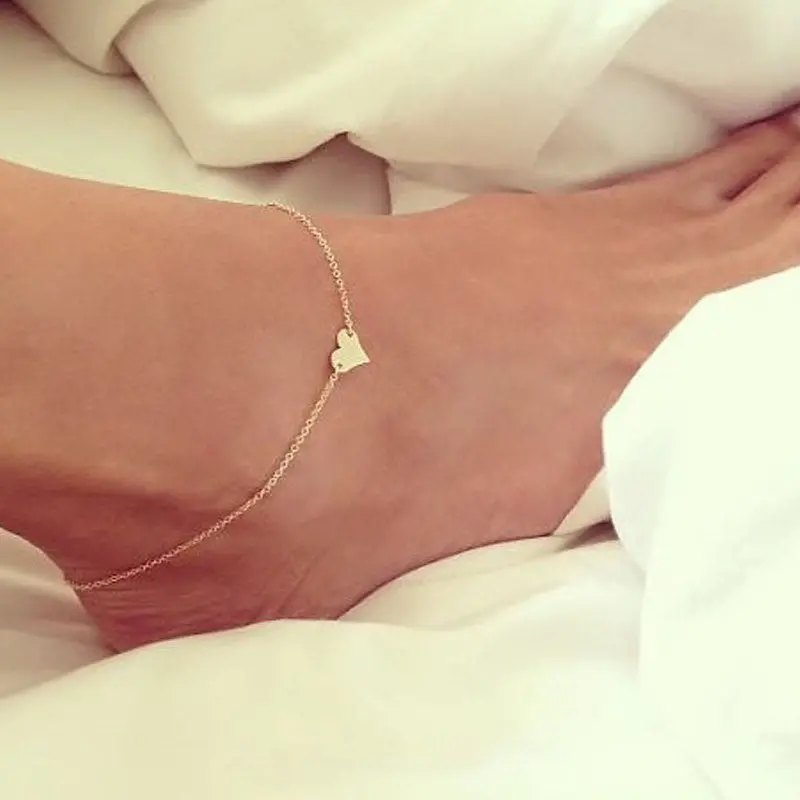 Promotion Girl Simple Heart Design Ankle Bracelet Chain Beach Foot Sandal Jewelry Est Price 1