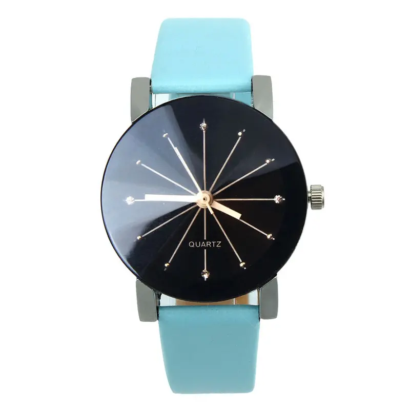 Promotion Price Watches Women Men Quartz Watch Clock Leather Wrist Watch Round Case Unique Style Relogio Reloj 2