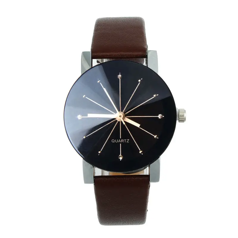 Promotion Price Watches Women Men Quartz Watch Clock Leather Wrist Watch Round Case Unique Style Relogio Reloj 3