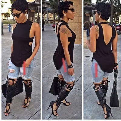 Promotion Sexy Top Women Casuals Boho Tank Vest Top Sleeveless Blouse Tops Shirt Women's Clothing 1