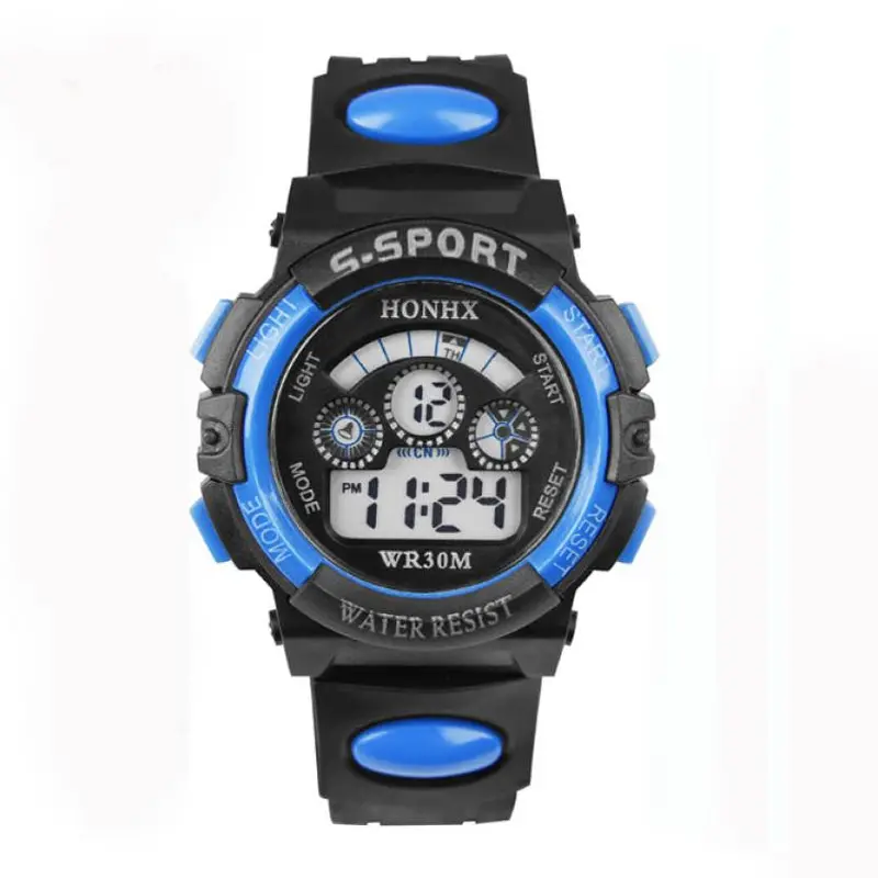 Promotional Gifts Waterproof Children Boy Digital Led Quartz Alarm Date Sports Wristwatch For Cool Teenagers 1