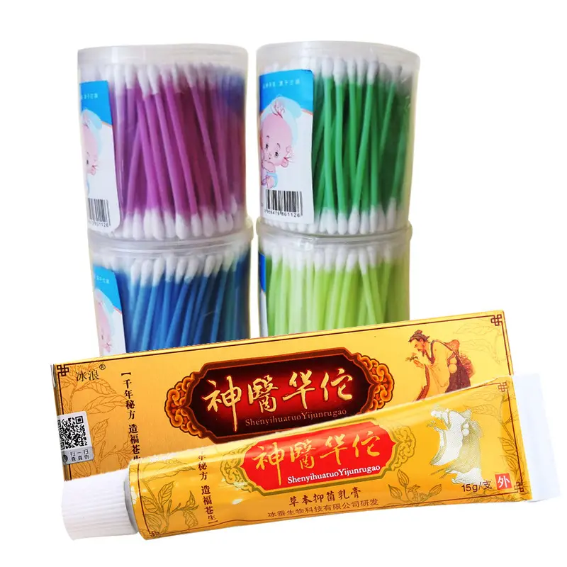 Psoriasis Dermatitis Eczema Pruritus Psoriasis Skin Problems China Creams Psoriasis Creams+200Pcs Cotton Swab Rom Color 1