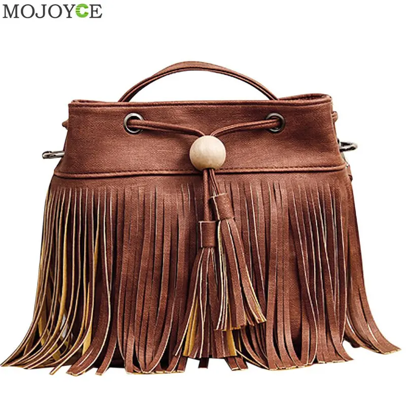 Pu Barrel Shaped Women Handbags Famous Design Fashion Women Leather Handbag Women Bag Tassel Shoulder Crossbody Bags Clutch 2