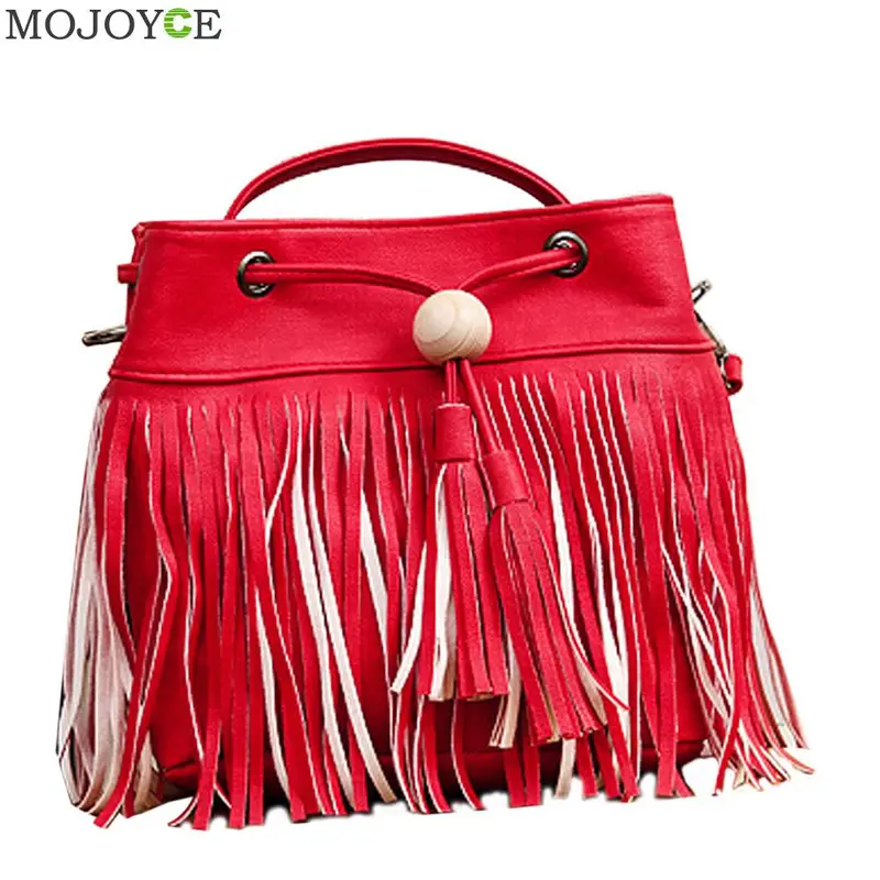 Pu Barrel Shaped Women Handbags Famous Design Fashion Women Leather Handbag Women Bag Tassel Shoulder Crossbody Bags Clutch 3
