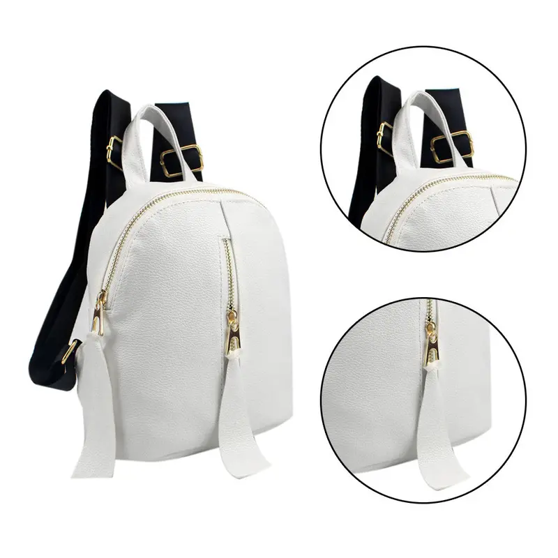 Pu Leather School Rucksack Travel Bag Satchel Women Shoulder Bags Feminina Backpacks Zipper Bolsa Mochila Mochilas Mujer 2