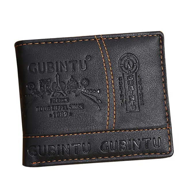Pu Leather Wallet Men Famous Brand Coin Purse Wallets Paris Leather With Coin Pocket Bifold Wallet Purse Cartera Hombre 1