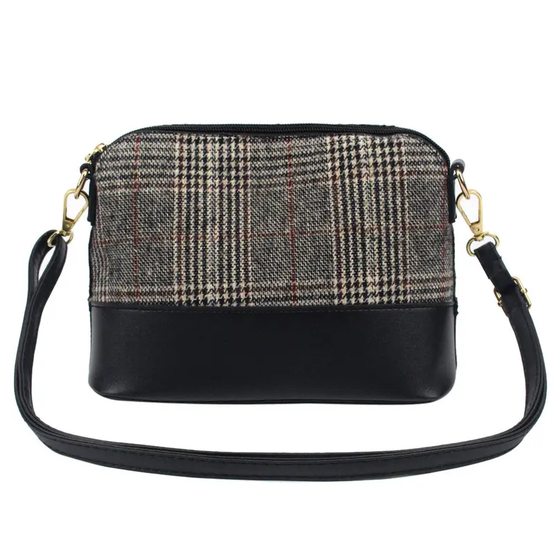 Pu Leather Women Bag Fashion Embossed Women Messenger Bags Small Canvas Crossbody Handbag Shell Bag Plaid Bags Bolsa Feminina 1