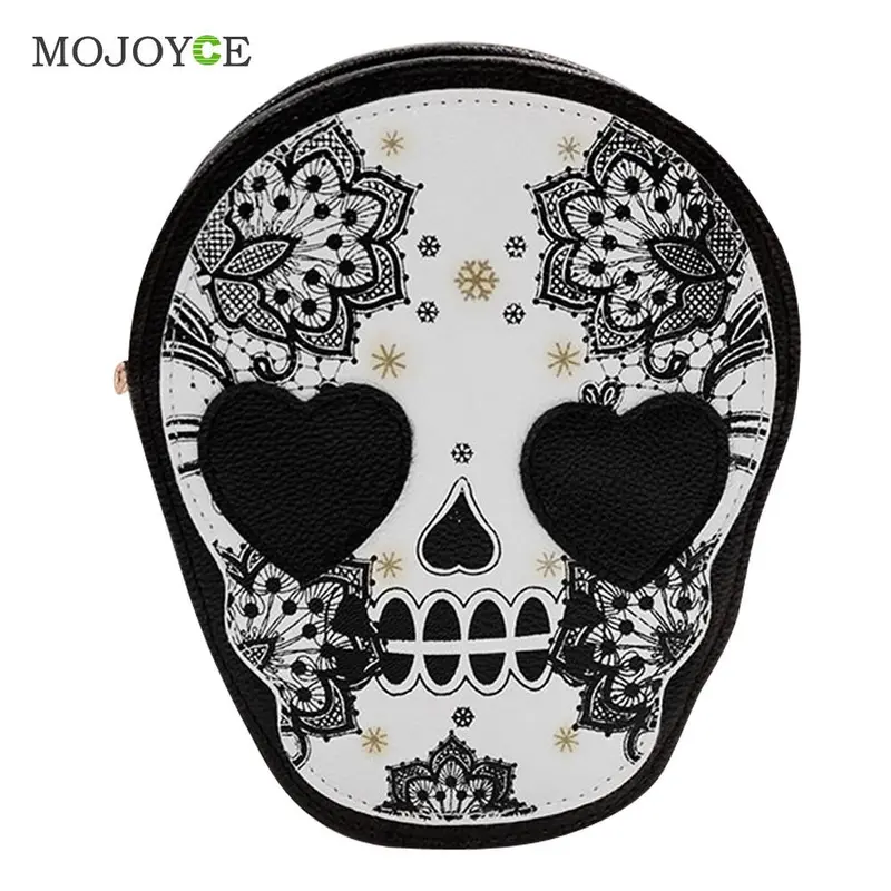 Pu Retro Skull Print Women Bags Shoulder Crossbody Bag Women Leather Handbag Women Messenger Bags Designer Punk Skull Mochila 1