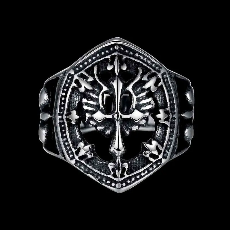 Punk Style Stainless Steel Rings For Men Irregular Cut Anel Feminino Jewellery Mayar227 2
