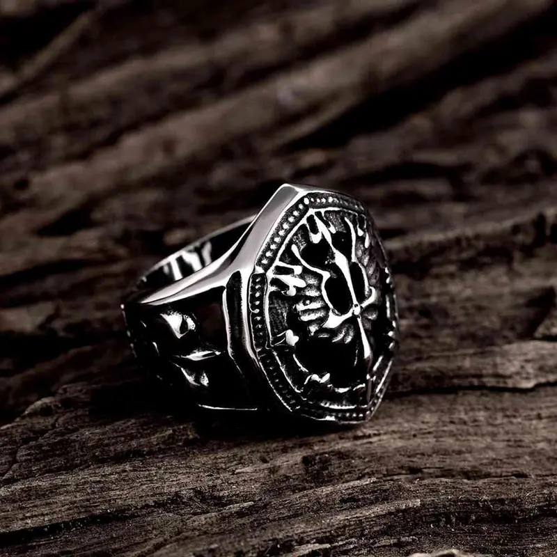 Punk Style Stainless Steel Rings For Men Irregular Cut Anel Feminino Jewellery Mayar227 4