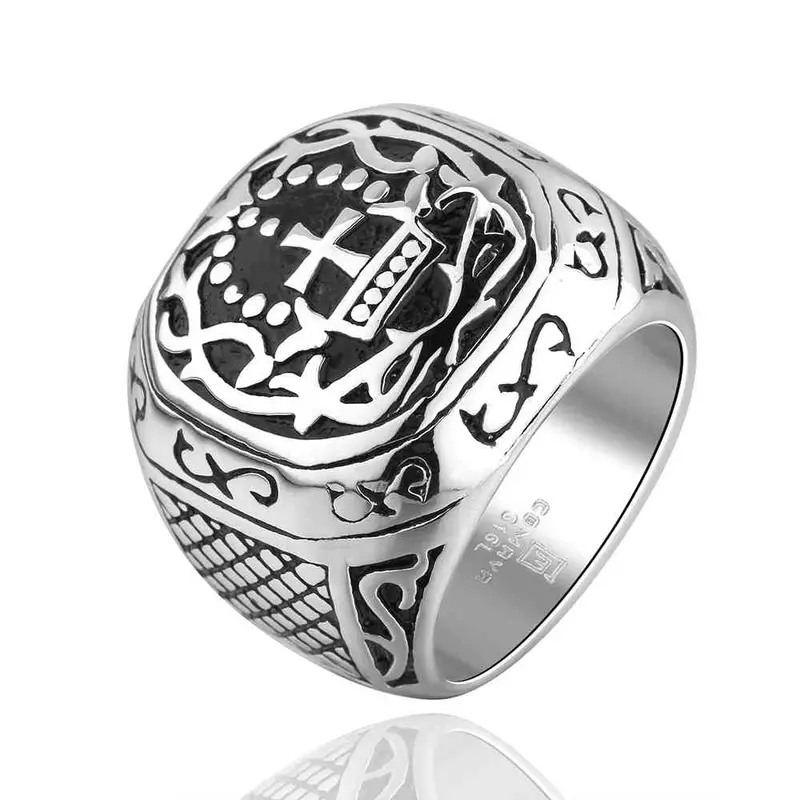 Punk Style Stainless Steel Rings Mysterious Church Anel Masculino Floating Charms Mayar 21 2