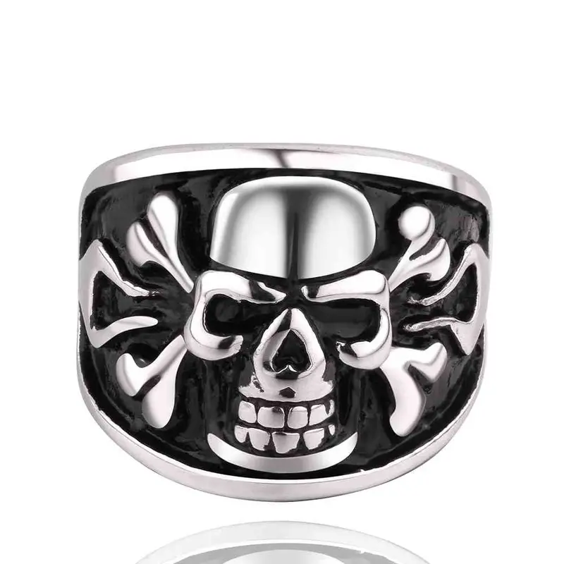 Punk Style Stainless Steel Rings Skull Army Anel Feminino Charm Mayar 19 1