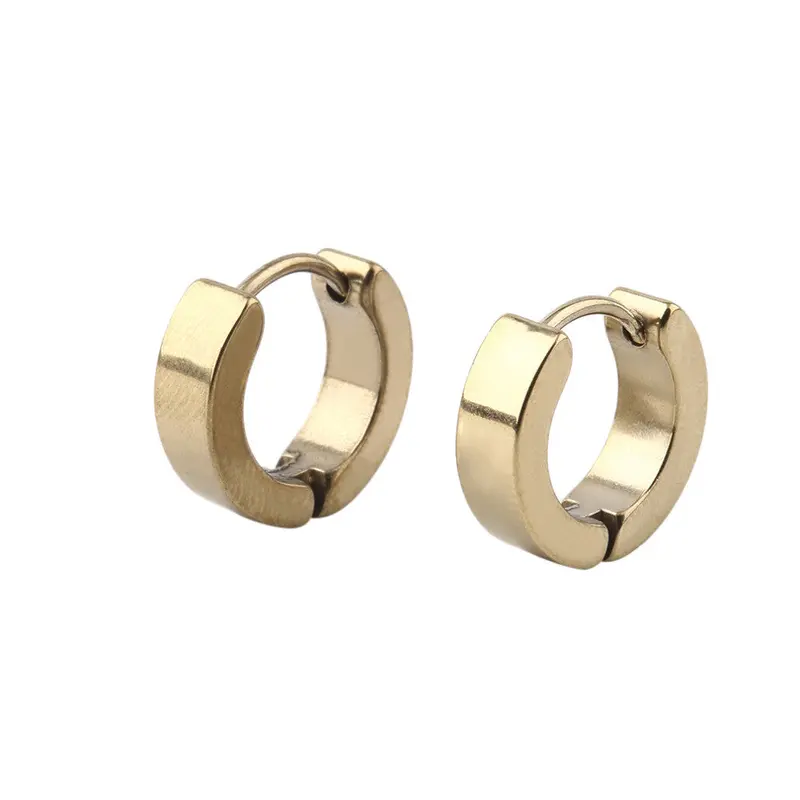 Punk Unique Coolstainless Steel Hoop Piercing Ear Earring Studs 1