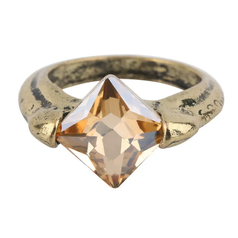Punkcool Horcruxes Resurrection Stone Retro Bronze Crystal Ring Size 8 Rings 2