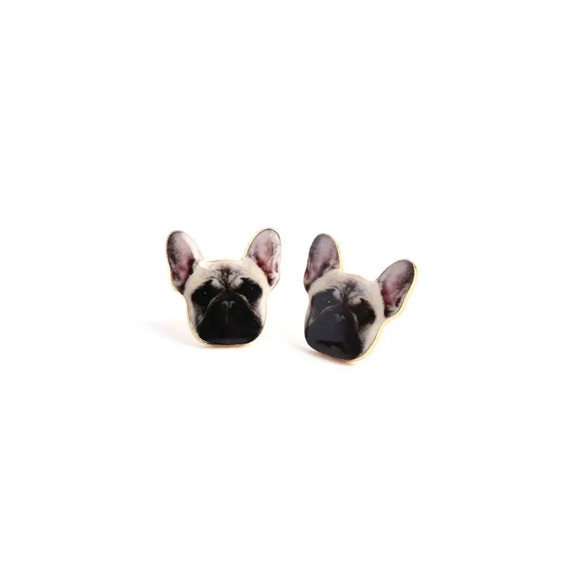 Puppy 3D Dog Head Stud Earrings Beautiful Enamel Dog Earrings Girls Oed067 1