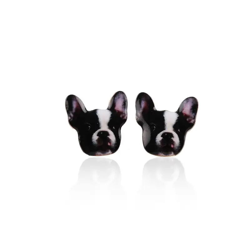 Puppy 3D Dog Head Stud Earrings Beautiful Enamel Dog Earrings Girls Oed068 1