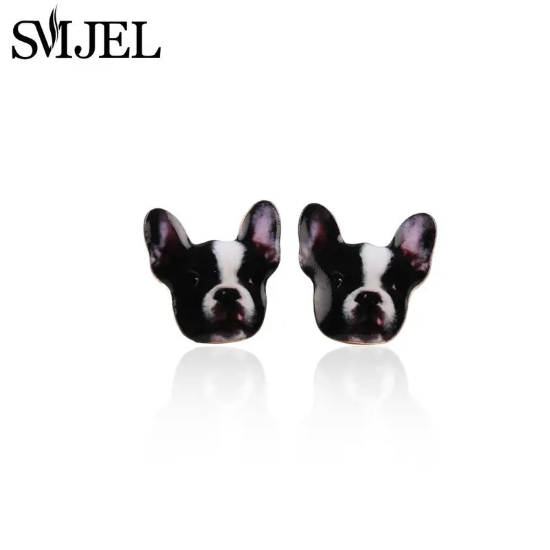 Puppy 3D Dog Head Stud Earrings Beautiful Enamel Dog Earrings Girls Oed068 2
