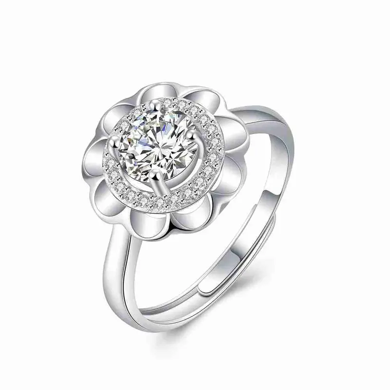 Pure 925 Sterling Silver Rings For Men Insets Flowers Anillo Bijoux139 1