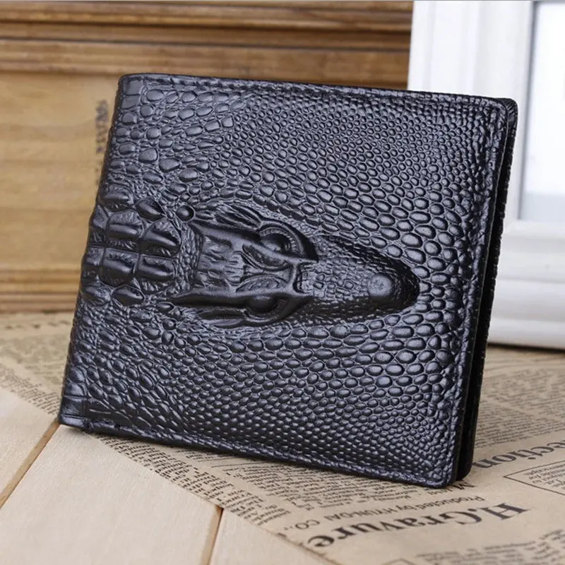 Purse Men's Wallet Black Clutch Pu Leather Wallets Business Design Unique Pattern Purse Man 1