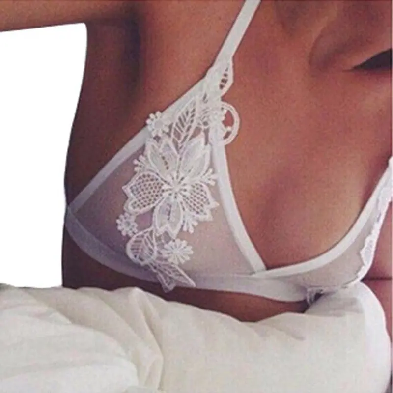Push Up Bra Bralette Ropa Interior Mujer Sexy Bra Women Translucent Underwear Sheer Lace Strap Lingerie Bra Top 1