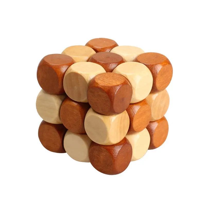 Puzzles Cube Dragon Tail Style Rubber Wood Toys For Adult Children Intelligence Puzzle Wooden Lock Toy 1
