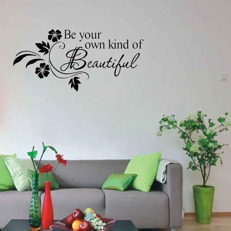 Pvc Be Your Own Kind Of Beautiful English Quotes Wall Stickers Home Decor 65X31cm83589 1