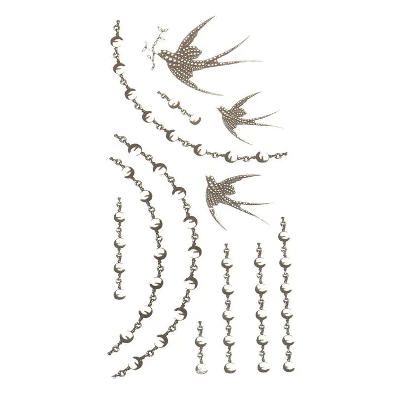 Quality Waterproof Originality Birds Fly Tattoo Stickers 2