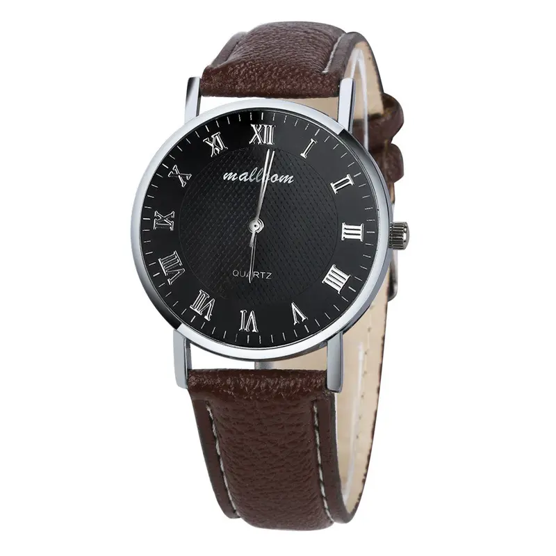 Quartz Casual Wristwatch Business Malloom Faux Leather Analog Watch Top Luxury Famous Wristwatches Clock 1