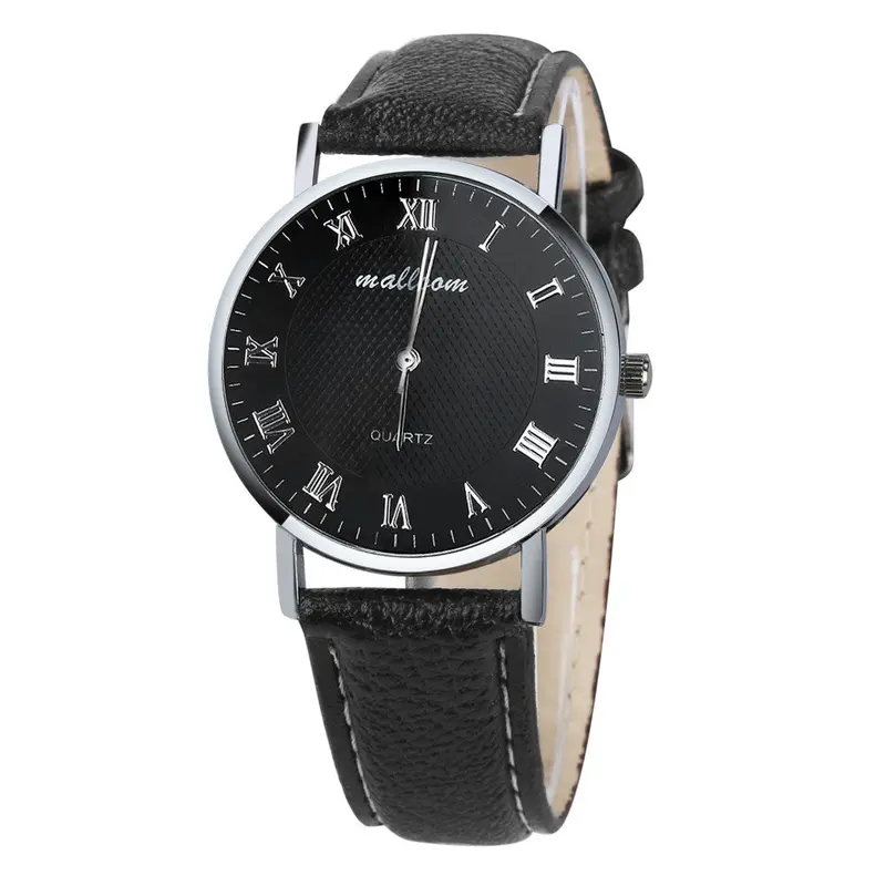 Quartz Casual Wristwatch Business Malloom Faux Leather Analog Watch Top Luxury Famous Wristwatches Clock 2