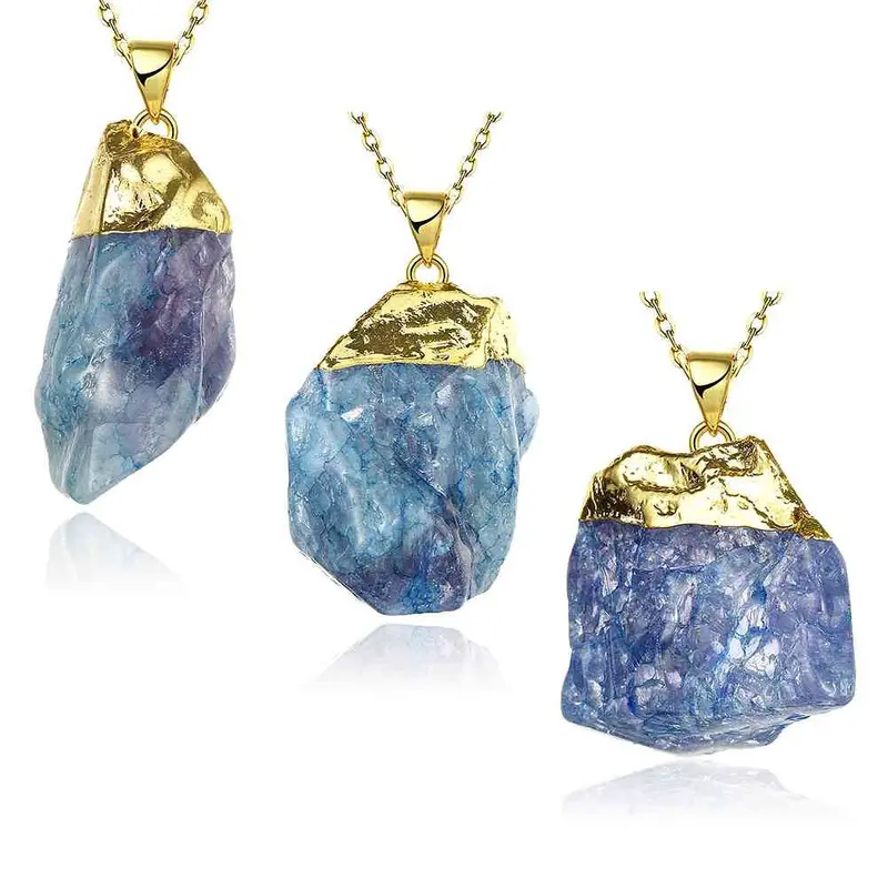 Quartz Crystal Statement Necklace Casual Stone Collares Mujer293 7