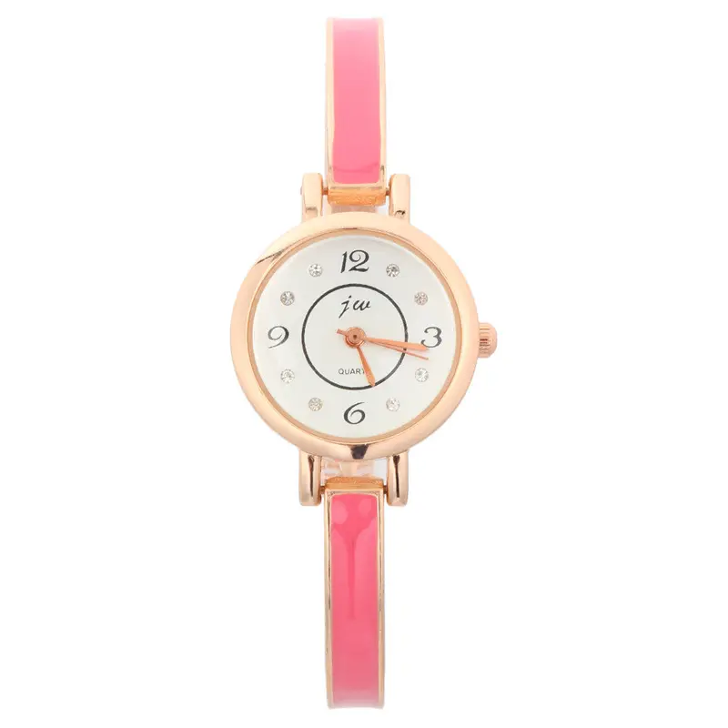 Quartz Watch Golden Chain Watchband Mini Analog Round Dial With White;Black;Red Color 3