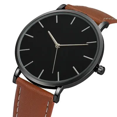 Quartz Watch Men Top Luxury Relogio Masculino Military Army Pu Leather Band Business Simple Date Clock 3