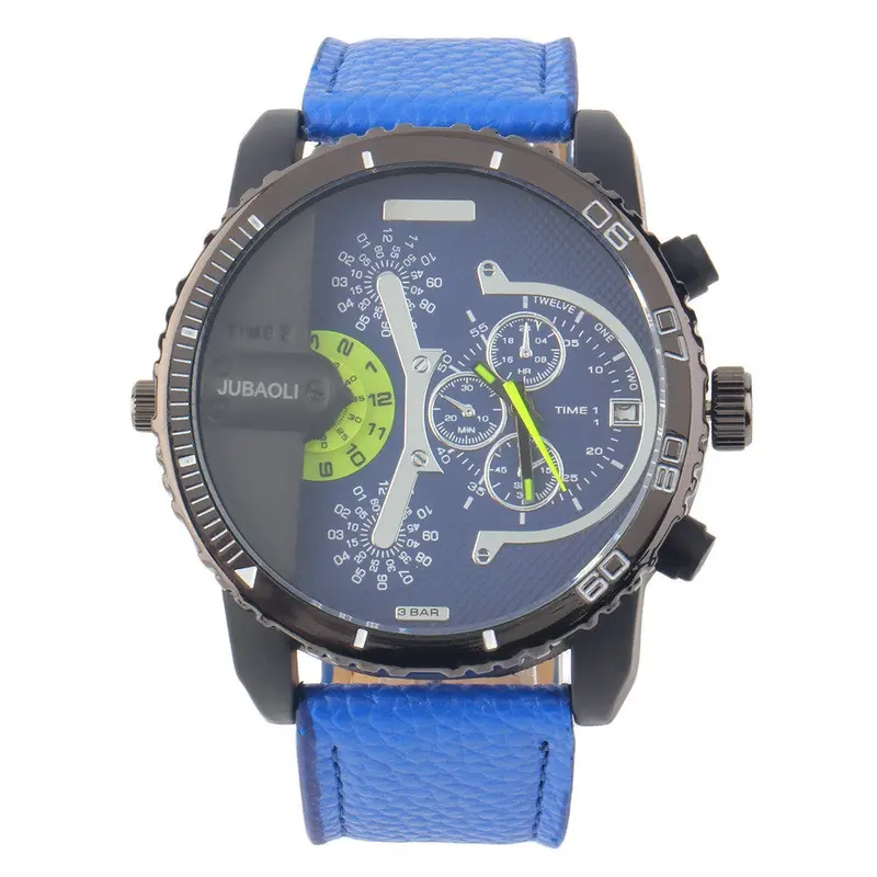 Quartz Watch Pu Band Large Case Unique Pionter Design Analog Round Relogio Feminino 1