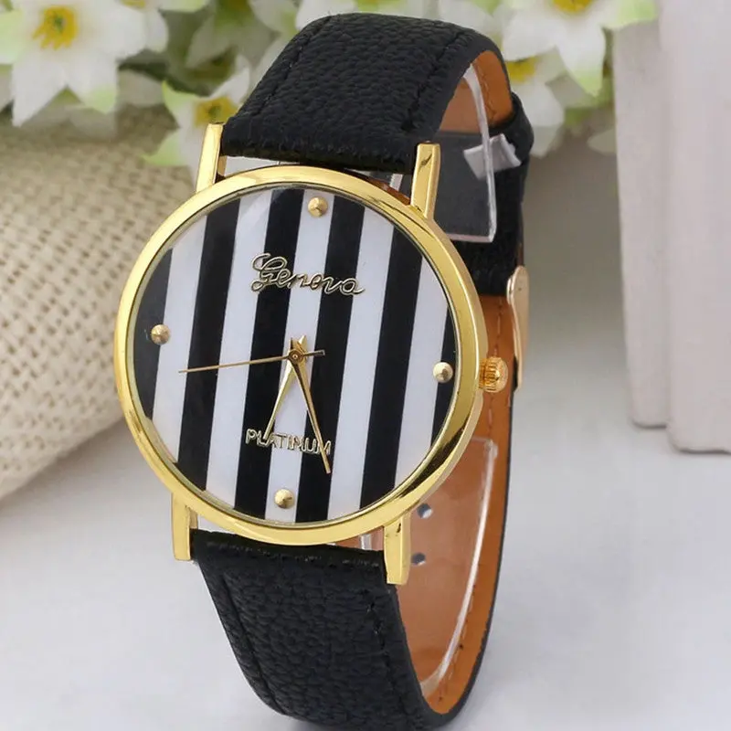 Quartz Watch Women Watches Luxury Wristwatch Clock Lady Montre Relogio Feminino Geneva Stripes Montre 2