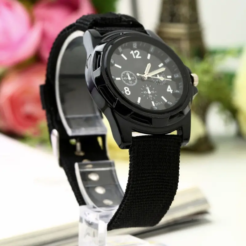 Quartz Wrist Watch Analogluminous Canvas Belt Army Military Sport Style 1