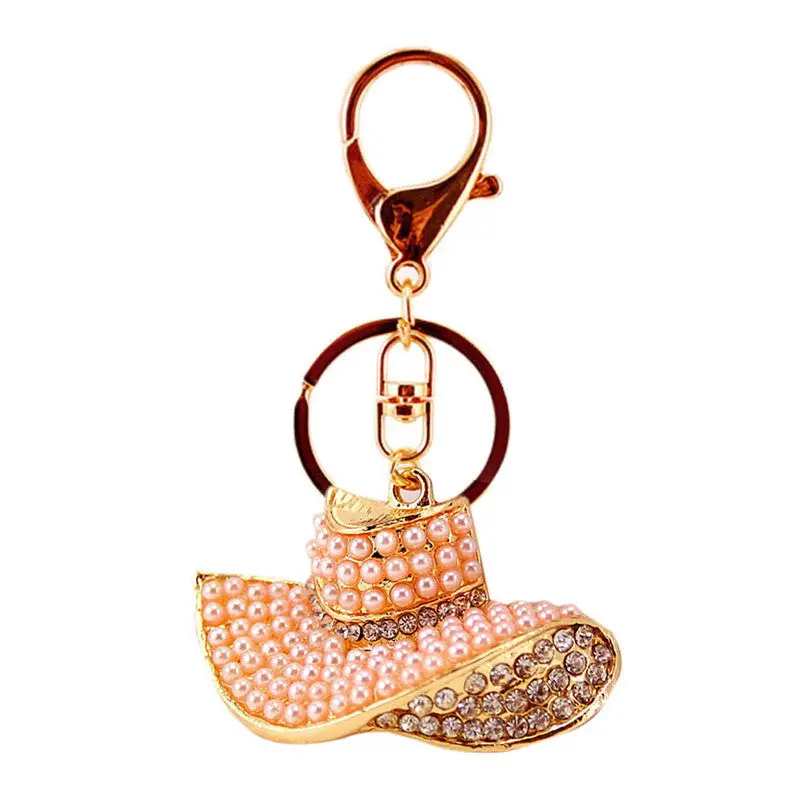 Queen's Hat Crystal Rhinestone Keyring Charm Pendant Purse Bag Key Ring Chain Keychain 2