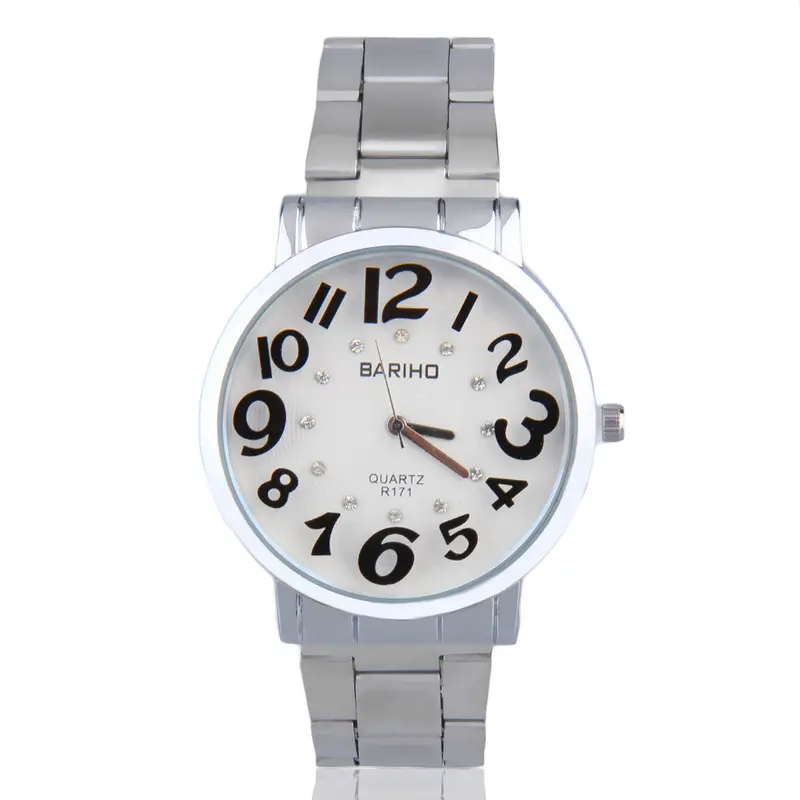 R171 Casual Luxury Stainless Steel Band Quartz Analog Wrist Watch 1