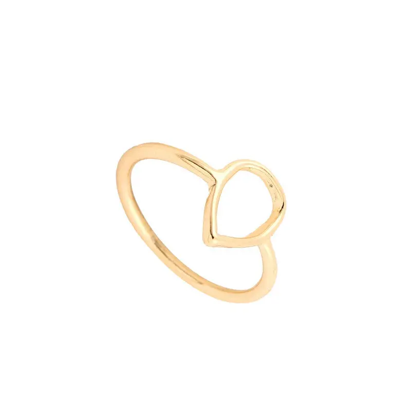 Raindrop Gold Filled Ring Pear Shaped Water Drop Ring Geometric Style Ring Gold Ring 1