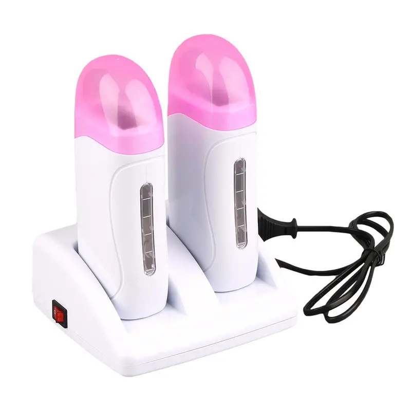 Rechargeable Double Depilatory Roll Wax Heater Waxingcartridge Hair Removal Warmer 2