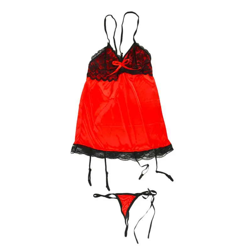 Red Sexy Bodysuit Jumpsuits Underwear Clothes Sexybackless Nightwear Sexy Lingerie Costumes Dress 2