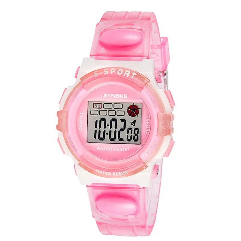 Relogio Candy Colors Kid Children Watches Rubber Digital Led Wristwatch Clock For Girls Kid Sport Student Montre Gift 2