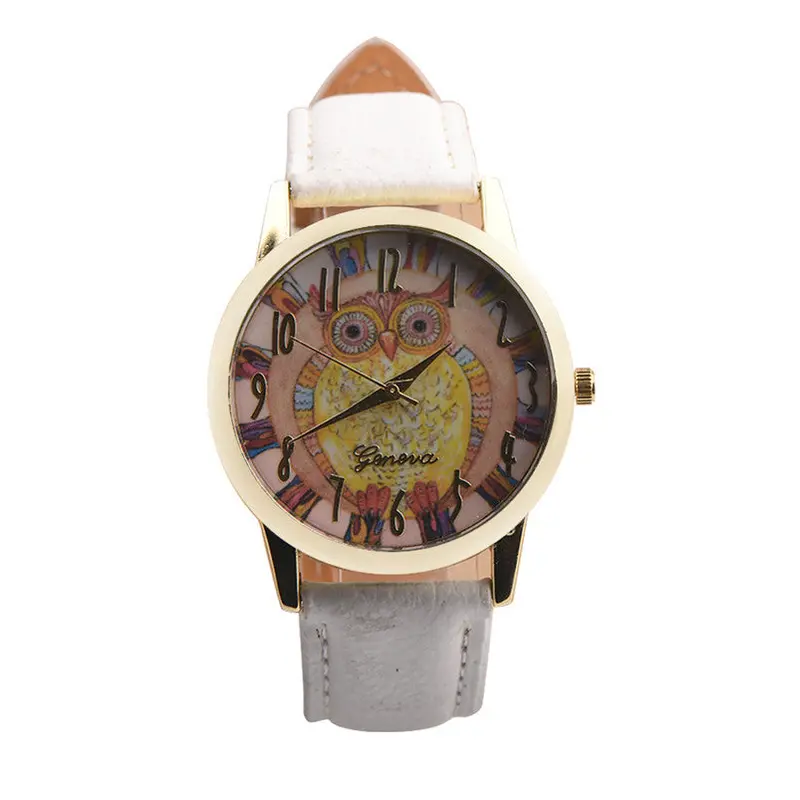 Relogio Feminino Casual Retro Owl Design Leather Band Analog Alloy Quartz Watch Wrist Watches For Women Ladies Watches Feid 4