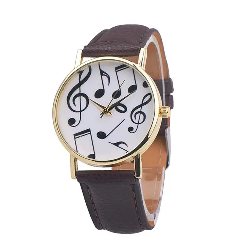 Relogio Feminino Casual Watch Musical Notes Women Men Leather Band Analog Quartz Dial Wrist Watches Feida 3