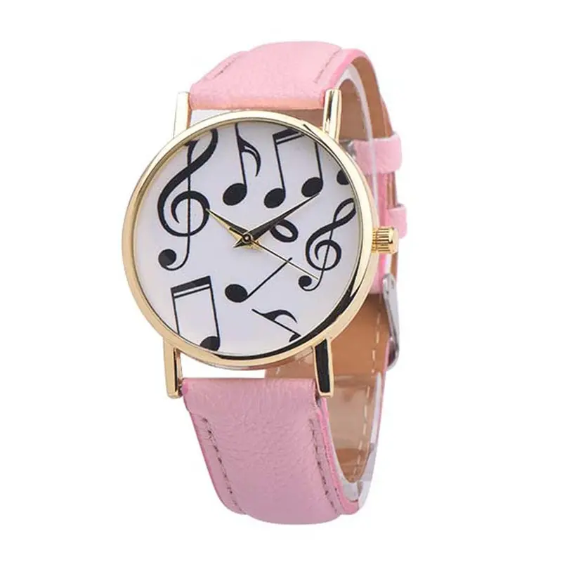 Relogio Feminino Casual Watch Musical Notes Women Men Leather Band Analog Quartz Dial Wrist Watches Feida 5