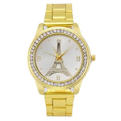 Relogio Feminino Date Clock Stainless Steel Watch Ladies Gold Silver Crystal Dress Watch Quartz Wristwatches 1
