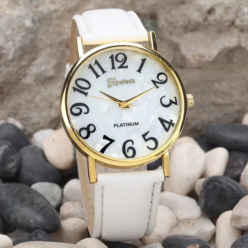 Relogio Feminino Women Analog Quartz Dial Hour Quartz Watch Leather Wristwatch Reloj Mujer Bracelet Time Clock Lady Gift 2